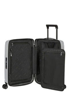 Samsonite Nuon Spinner Expandable (4 Wheels) 55cm Matt Silver -Travel Storage Store 134399 4052 03