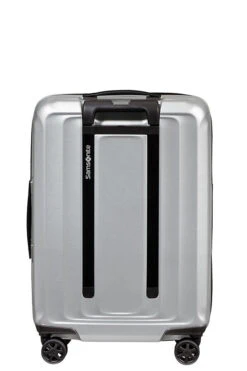 Samsonite Nuon Spinner Expandable (4 Wheels) 55cm Matt Silver -Travel Storage Store 134399 4052 04