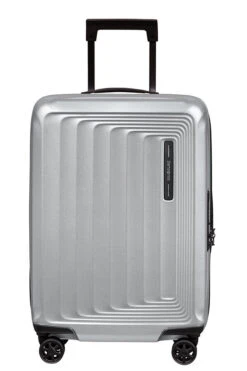Samsonite Nuon Spinner Expandable (4 Wheels) 55cm Matt Silver -Travel Storage Store 134399 4052 05