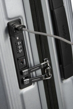 Samsonite Nuon Spinner Expandable (4 Wheels) 55cm Matt Silver -Travel Storage Store 134399 4052 06