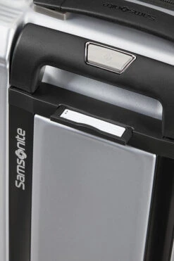 Samsonite Nuon Spinner Expandable (4 Wheels) 55cm Matt Silver -Travel Storage Store 134399 4052 08