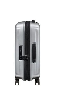 Samsonite Nuon Spinner Expandable (4 Wheels) 55cm Matt Silver -Travel Storage Store 134399 4052 09
