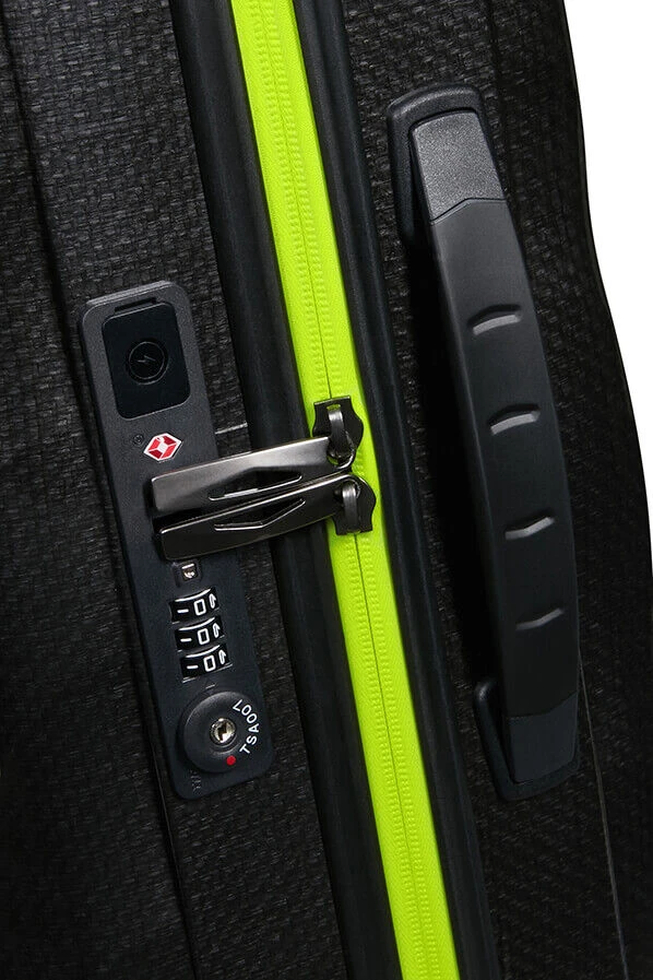 Samsonite C-Lite Spinner Expandable (4 Wheels) 55cm Black/Lime 5 Samsonite C-Lite Spinner Expandable (4 Wheels) 55cm Black/Lime - Image 3