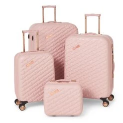 Ted Baker Belle 54cm 4-Wheel Cabin Suitcase 35 Ted Baker Belle 54cm 4-Wheel Cabin Suitcase -Travel Storage Store TBW Belle Luggage Pink Grp3