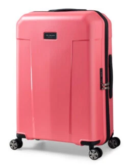 Ted Baker Flying Colours 69cm Medium 4-Wheel Suitcase -Travel Storage Store Ted Baker TBU402 50 Flying Colours Medium Case Coral Pink 2